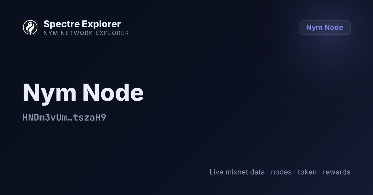 Nym Node HNDm3vUm…tszaH9